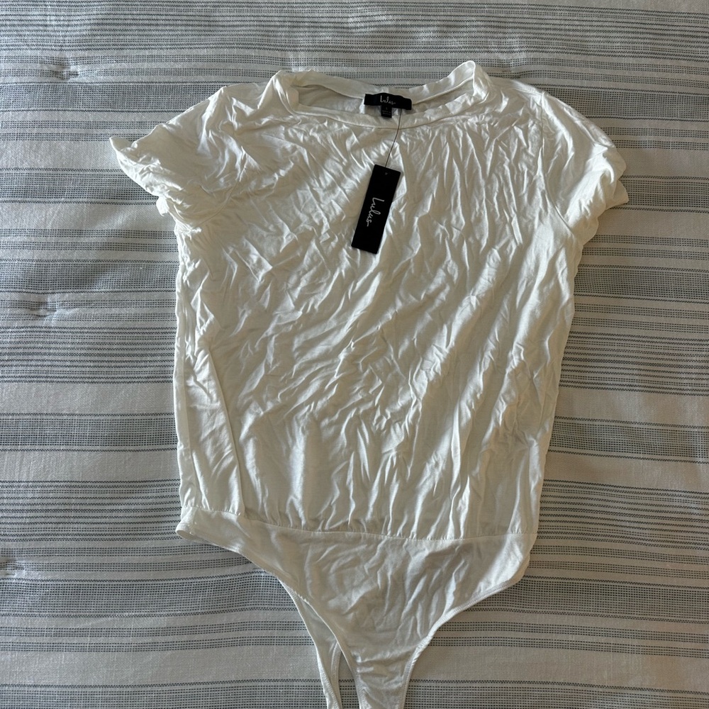 Lulus White Bodysuit Tee